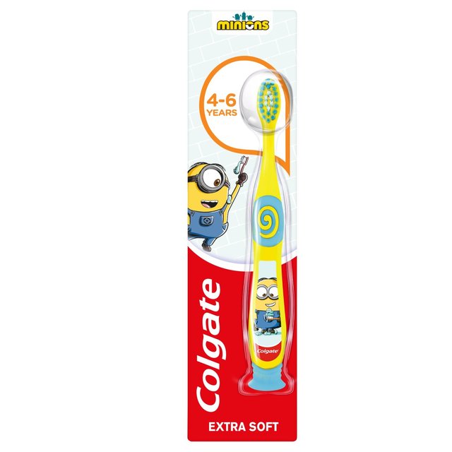 Colgate Minions 4-6 Years Extra Soft Blue Suction Cup Yellow Toothbrush RRP 1.10 CLEARANCE XL 1